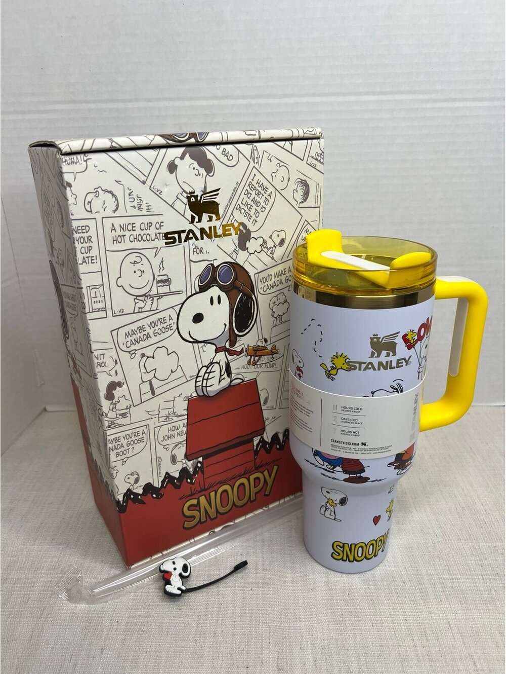 Stanley Snoopy Tumbler with Straw and Box